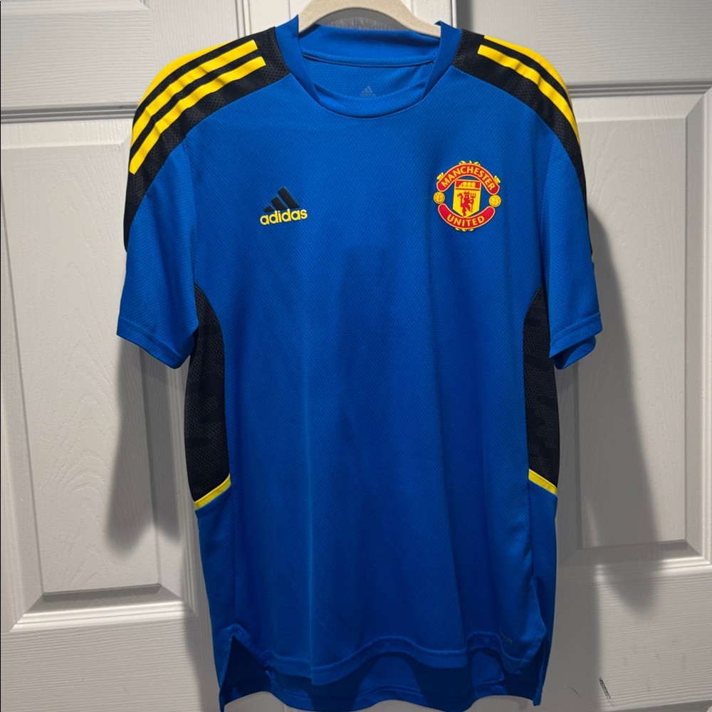 Adidas Blue and Yellow Manchester United Jersey